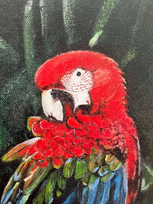Parrot On Log | Original Art